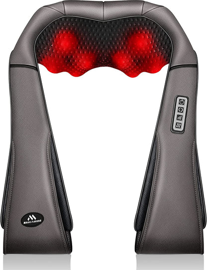 Neck Massager with Heat Gifts for Women, Men, Dad, Mom, Family, Friend, Mothers Day, Fathers Day, Christmas, Shiatsu Kneading Back Neck Massager for Shoulder, Pain Relief, Muscle Soreness